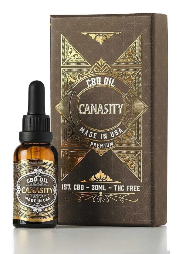 Canasity CBD Yağı yüzde 15 Geniş Spektrum — kutu ve şişe
