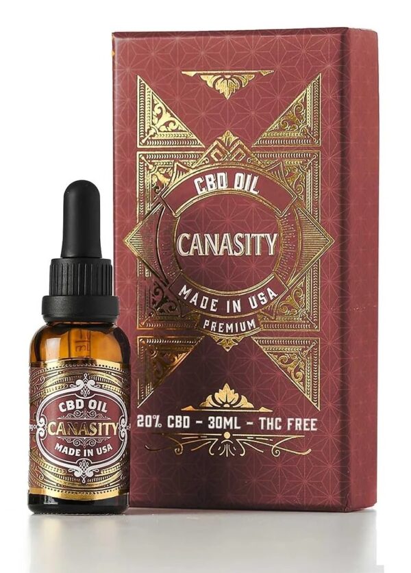 Canasity CBD Yağı yüzde 20 Geniş Spektrum — kutu ve şişe